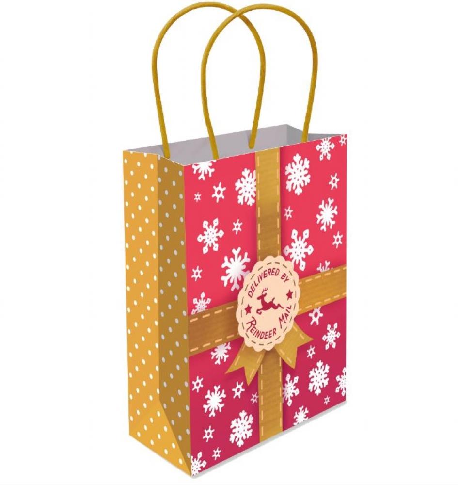 Reindeer Mail Paper Bag with Handles - Large - CuriousMinds.co.uk