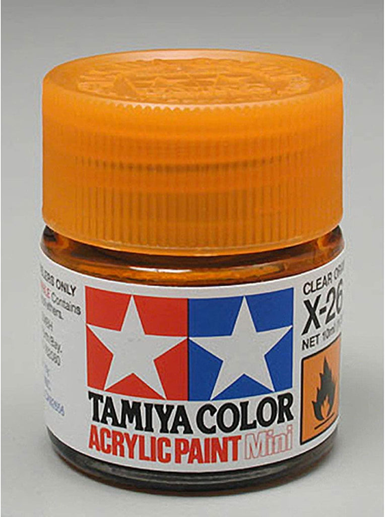 Tamiya Acrylic Mini X-26 Clear Orange Gloss Paint - CuriousMinds.co.uk