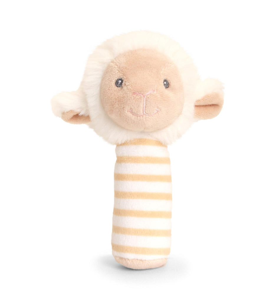 Keeleco Baby Lullaby Lamb Stick Rattle 14cm - CuriousMinds.co.uk