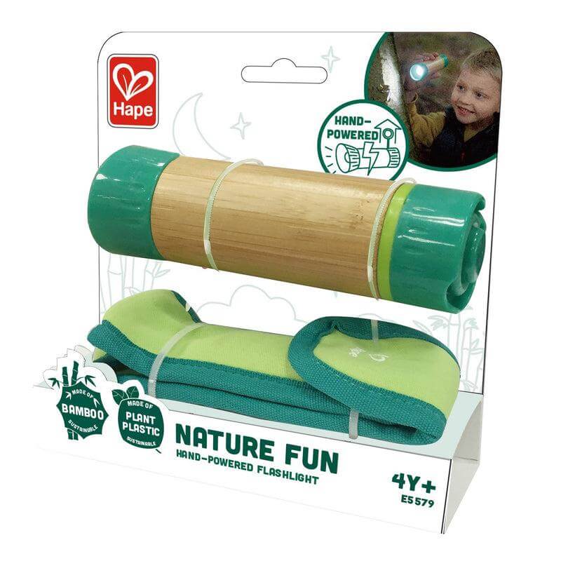 Hape Nature Fun Hand-Powered Flashlight - CuriousMinds.co.uk