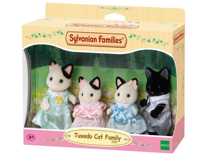 Sylvanian Families Tuxedo Cat Family - CuriousMinds.co.uk