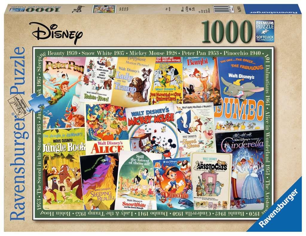 Ravensburger 19874 Disney Vintage Movie Poster 1000 Piece Jigsaw Puzzle - CuriousMinds.co.uk