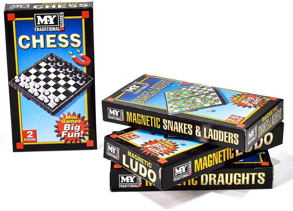 Magnetic Travel Games Assortment of: Ludo, Chess, Draughts Or Snakes & Ladders - CuriousMinds.co.uk