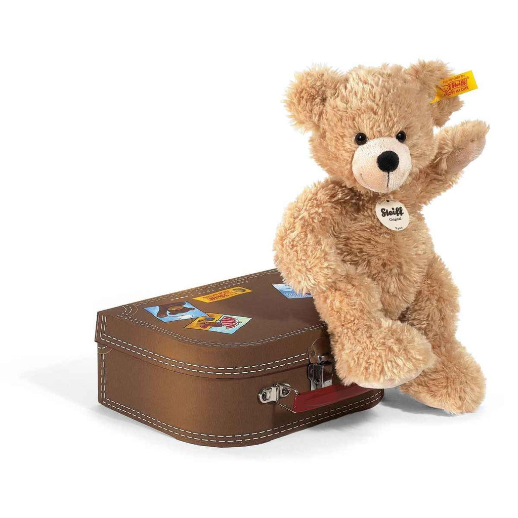 Steiff Fynn Teddy Bear in Suitcase - Beige - CuriousMinds.co.uk