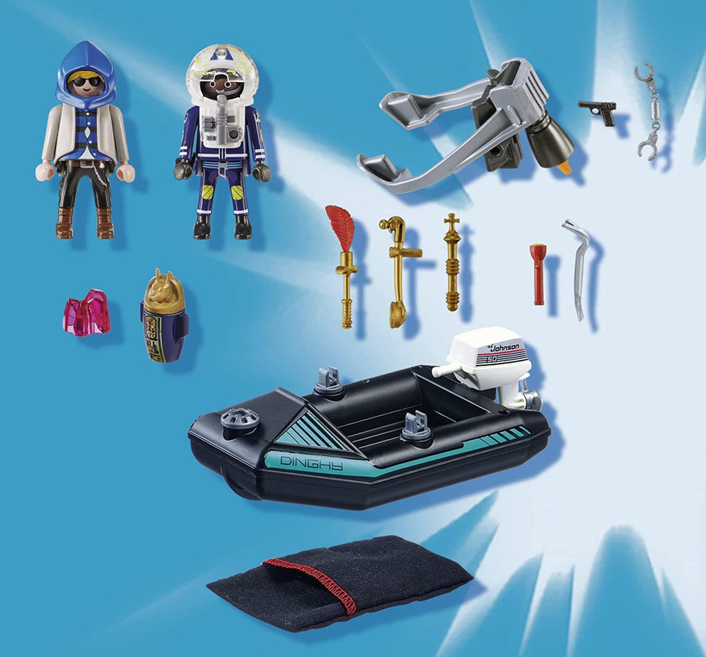 Playmobil City Action Police Jet Pack with Boat - CuriousMinds.co.uk