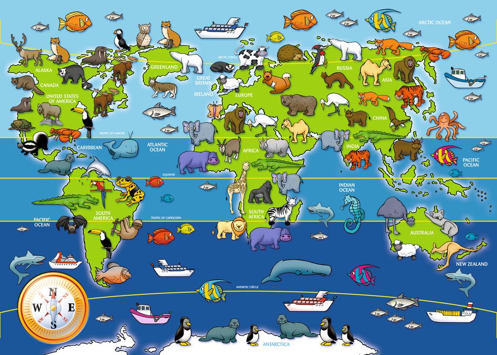 Ravensburger 07072 Animals of the World 60 piece floor puzzle - CuriousMinds.co.uk