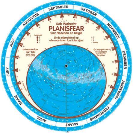 Fryske Planisfear (Frisian planisphere for 52° N) - CuriousMinds.co.uk