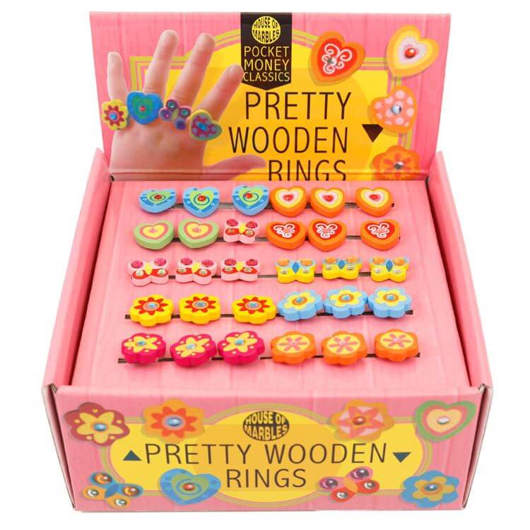 Children's Pretty Wooden Rings - CuriousMinds.co.uk