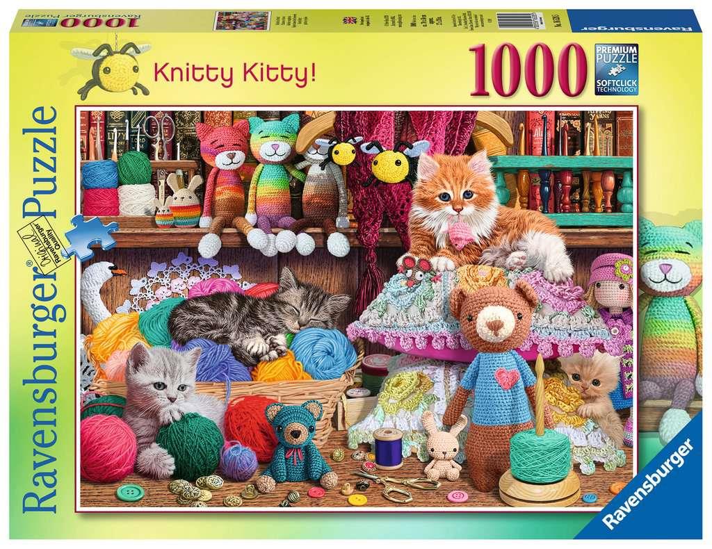 Ravensburger 16528 Knitty Kitty! 1000 Piece Jigsaw Puzzle - CuriousMinds.co.uk