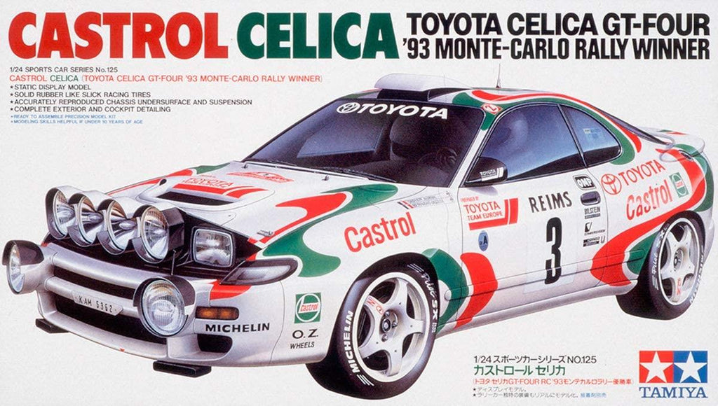 Tamiya 1:24 Castrol Celica (Toyota Celica GT-Four '93 Monte-Carlo Rally Winner) (24125) - CuriousMinds.co.uk
