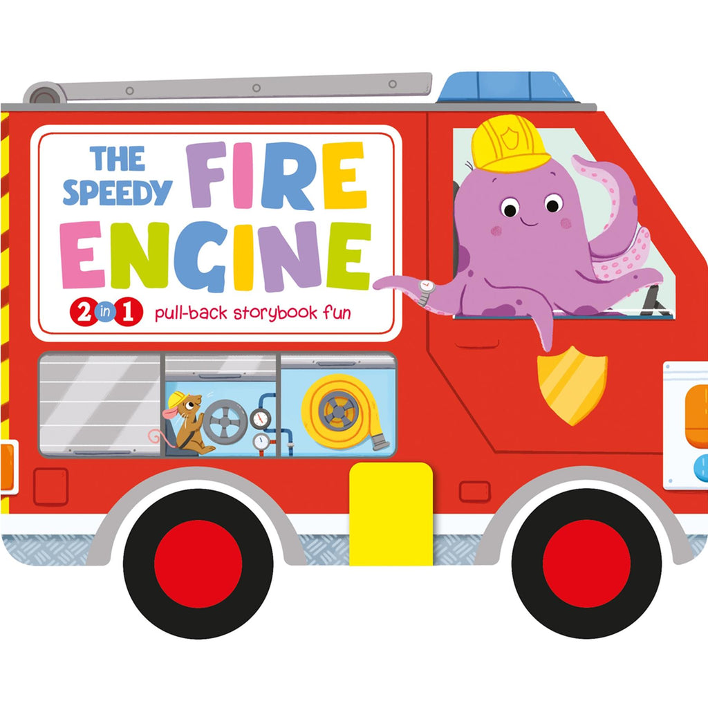 Pull-Back Fire Engine Book - CuriousMinds.co.uk