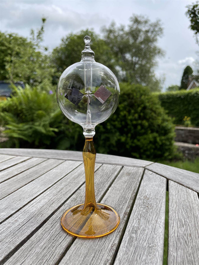Curious Minds Crooke's Solar Radiometer, Tall Amber Stem, Clear Globe - CuriousMinds.co.uk