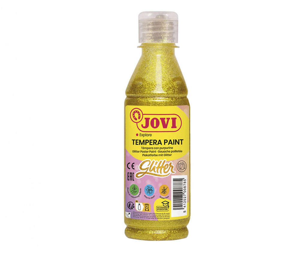 Jovi Glitter Liquid Poster Paint 250ml Bottle - Yellow - CuriousMinds.co.uk