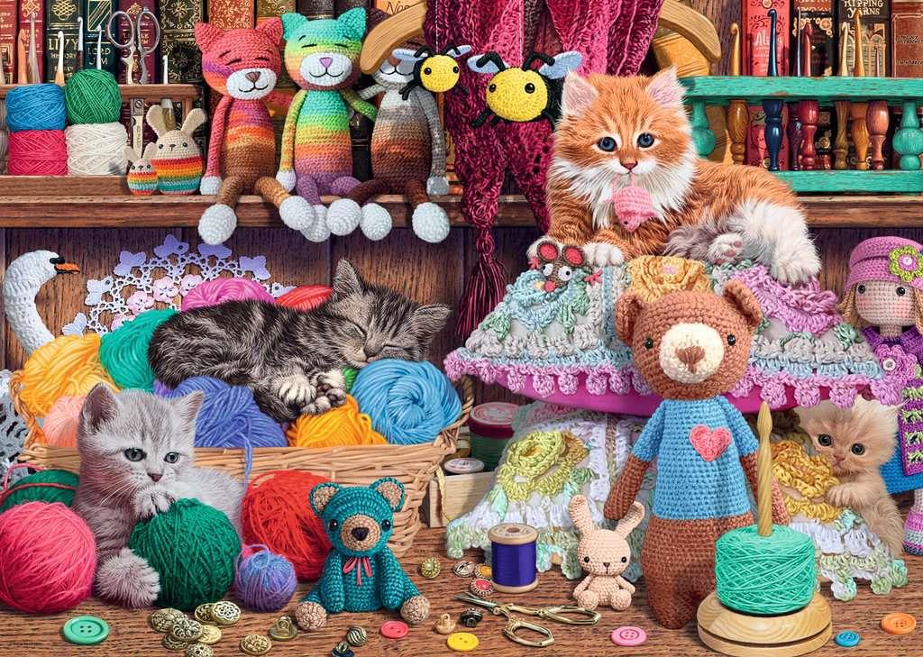 Ravensburger 16528 Knitty Kitty! 1000 Piece Jigsaw Puzzle - CuriousMinds.co.uk