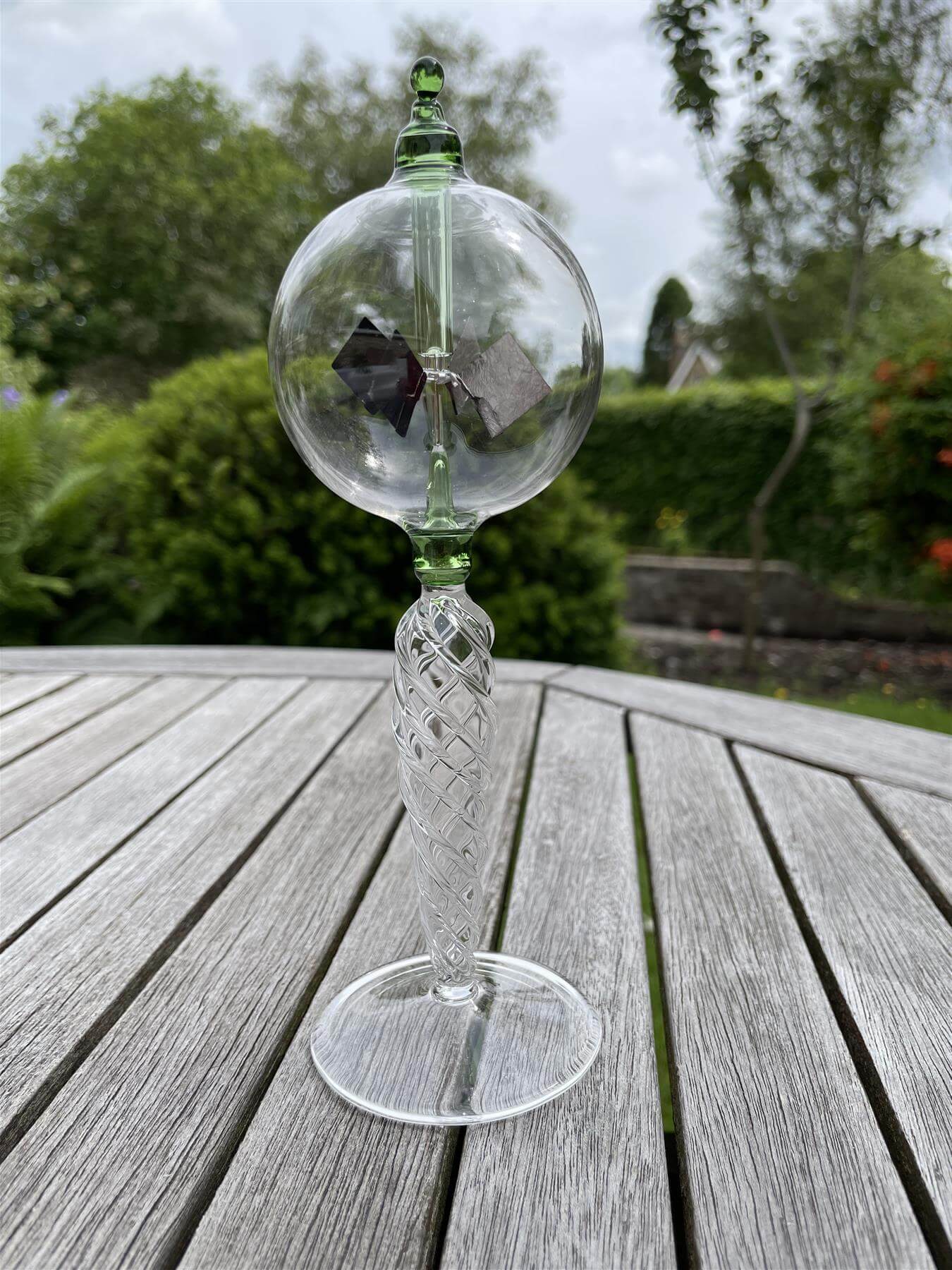 Crooke's Solar Radiometer, Tall Twisted Clear Stem & Globe, Green Mill ...
