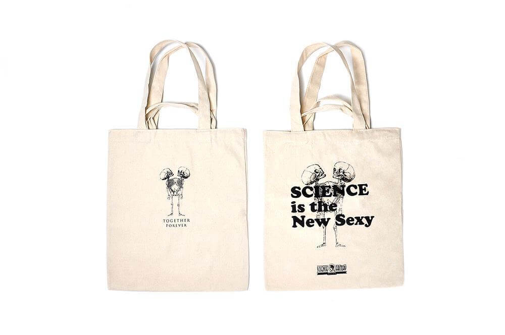 Eco Friendly Reusable Linen Tote Bag Together Forever (conjoined twins) - CuriousMinds.co.uk