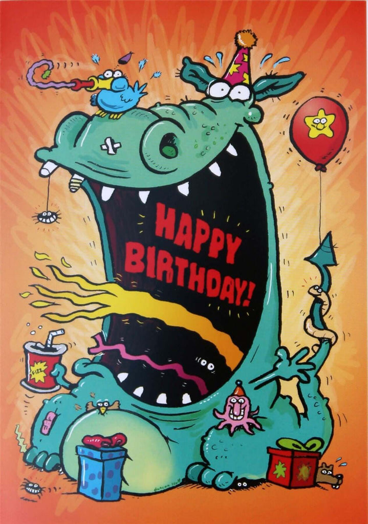 Dan the Dragon's Children's Birthday Card (105 x 148 mm) - CuriousMinds.co.uk